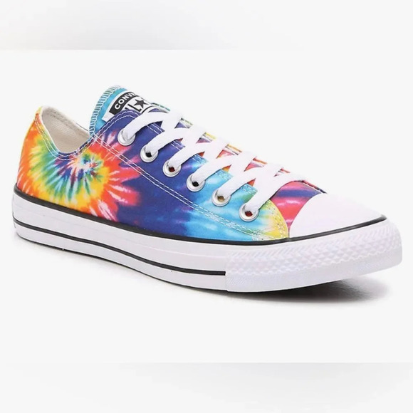 Converse All Star Low Top Sneaker Rainbow Tie Dye - Picture 1 of 11